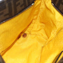 FENDI Zucca Canvas Hand Bag Black Brown Auth ep11760-20