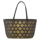 FENDI Zucca Canvas Hand Bag Black Brown Auth ep11760-13