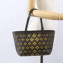 FENDI Zucca Canvas Hand Bag Black Brown Auth ep11760-22