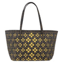 FENDI Zucca Canvas Hand Bag Black Brown Auth ep11760-2