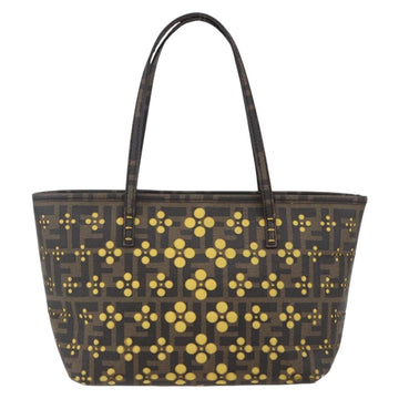 FENDI Zucca Canvas Hand Bag Black Brown Auth ep11760 - 0