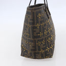 FENDI Zucca Canvas Hand Bag Black Brown Auth ep11760-4