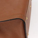 GUCCI Bamboo Hand Bag Leather Brown Gold Auth ep11767-9