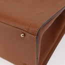 GUCCI Bamboo Hand Bag Leather Brown Gold Auth ep11767-16