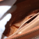 GUCCI Bamboo Hand Bag Leather Brown Gold Auth ep11767-11