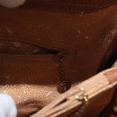 GUCCI Bamboo Hand Bag Leather Brown Gold Auth ep11767-21