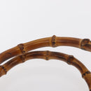 GUCCI Bamboo Hand Bag Leather Brown Gold Auth ep11767-8