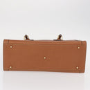 GUCCI Bamboo Hand Bag Leather Brown Gold Auth ep11767-5