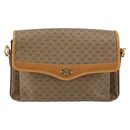 GUCCI Micro GG Supreme Shoulder Bag PVC Gold Beige Auth ep11768-2