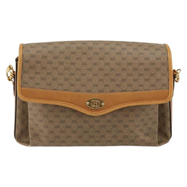 GUCCI Micro GG Supreme Shoulder Bag PVC Gold Beige Auth ep11768 - 0