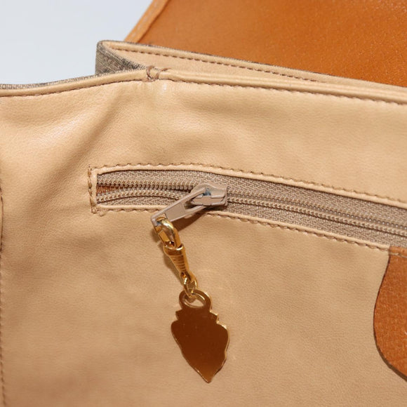 GUCCI Micro GG Supreme Shoulder Bag PVC Gold Beige Auth ep11768