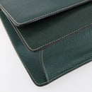 LOEWE Barcelona Hand Bag Leather 2way Green Gold Auth ep11771-15