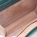 LOEWE Barcelona Hand Bag Leather 2way Green Gold Auth ep11771-12