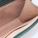 LOEWE Barcelona Hand Bag Leather 2way Green Gold Auth ep11771-20