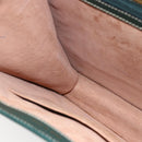 LOEWE Barcelona Hand Bag Leather 2way Green Gold Auth ep11771-21