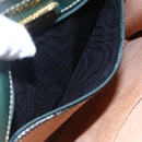 LOEWE Barcelona Hand Bag Leather 2way Green Gold Auth ep11771-22