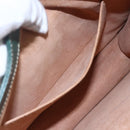 LOEWE Barcelona Hand Bag Leather 2way Green Gold Auth ep11771-23