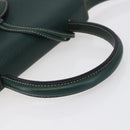 LOEWE Barcelona Hand Bag Leather 2way Green Gold Auth ep11771-7