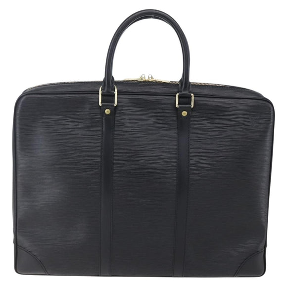 LOUIS VUITTON Epi Porte Documents Voyage Business Bag Black M40321 Auth ep11774
