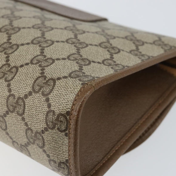 GUCCI GG Supreme Web Sherry Line Bag PVC Beige Gold 89 01 030 Auth ep11775