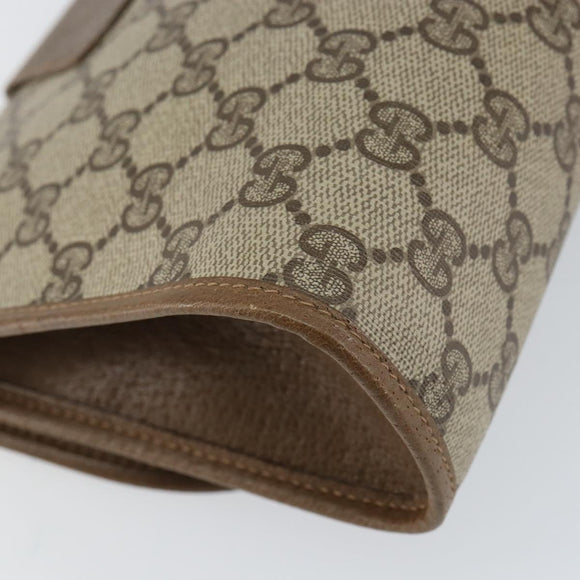 GUCCI GG Supreme Web Sherry Line Bag PVC Beige Gold 89 01 030 Auth ep11775