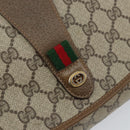 GUCCI GG Supreme Web Sherry Line Bag PVC Beige Gold 89 01 030 Auth ep11775-8