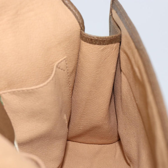 GUCCI GG Supreme Web Sherry Line Bag PVC Beige Gold 89 01 030 Auth ep11775