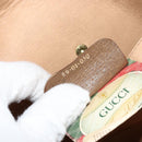 GUCCI GG Supreme Web Sherry Line Bag PVC Beige Gold 89 01 030 Auth ep11775-12