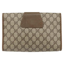 GUCCI GG Supreme Web Sherry Line Bag PVC Beige Gold 89 01 030 Auth ep11775-2