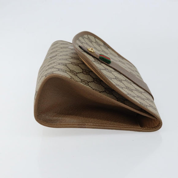 GUCCI GG Supreme Web Sherry Line Bag PVC Beige Gold 89 01 030 Auth ep11775