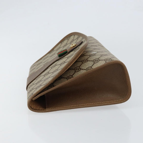 GUCCI GG Supreme Web Sherry Line Bag PVC Beige Gold 89 01 030 Auth ep11775