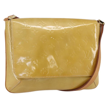 LOUIS VUITTON Monogram Vernis Thompson Street Bag Beige M91301 LV Auth ep11776