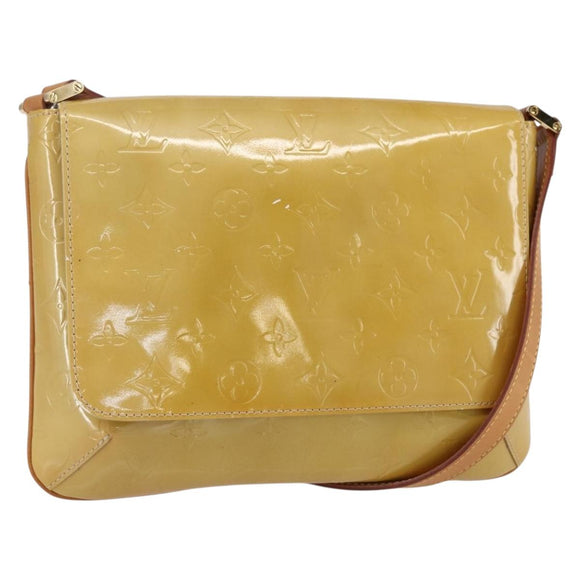 LOUIS VUITTON Monogram Vernis Thompson Street Bag Beige M91301 LV Auth ep11776