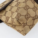 GUCCI GG Canvas Waist bag Beige Silver 131236 Auth ep11777-11