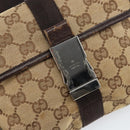 GUCCI GG Canvas Waist bag Beige Silver 131236 Auth ep11777-14