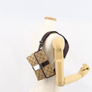 GUCCI GG Canvas Waist bag Beige Silver 131236 Auth ep11777-23