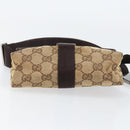 GUCCI GG Canvas Waist bag Beige Silver 131236 Auth ep11777-9