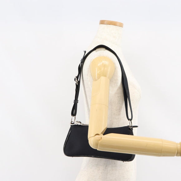 Christian Dior Hardcore Shoulder Bag Nylon Silver Black Auth ep11778