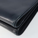 GUCCI Hand Bag Leather Navy Gold Auth ep11790-10