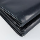 GUCCI Hand Bag Leather Navy Gold Auth ep11790-11