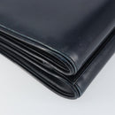 GUCCI Hand Bag Leather Navy Gold Auth ep11790-13