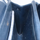 GUCCI Hand Bag Leather Navy Gold Auth ep11790-18