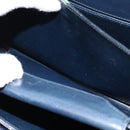 GUCCI Hand Bag Leather Navy Gold Auth ep11790-22