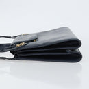 GUCCI Hand Bag Leather Navy Gold Auth ep11790-5