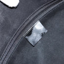 GUCCI Horsebit Shoulder Bag Enamel Black Silver Auth ep11794-18