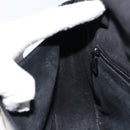 GUCCI Horsebit Shoulder Bag Enamel Black Silver Auth ep11794-20