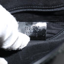 GUCCI Horsebit Shoulder Bag Enamel Black Silver Auth ep11794-12