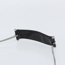 GUCCI Horsebit Shoulder Bag Enamel Black Silver Auth ep11794-8