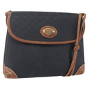 GUCCI Micro GG Supreme Shoulder Bag PVC Black Gold 007 92 5548 Auth ep11795-1