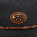GUCCI Micro GG Supreme Shoulder Bag PVC Black Gold 007 92 5548 Auth ep11795-17